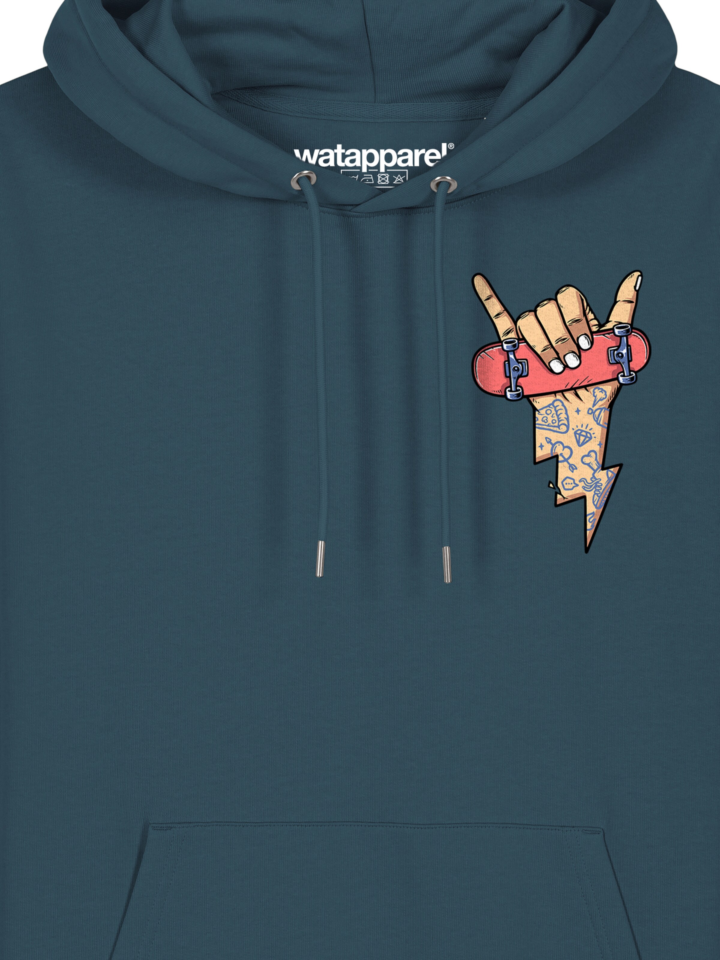 Watapparel Sweatshirt 'Skateboard' in Blau