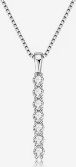 ROUGEMONT Jewellery Kette 'Funkelnde Moissanit Halskette' in silber, Produktansicht