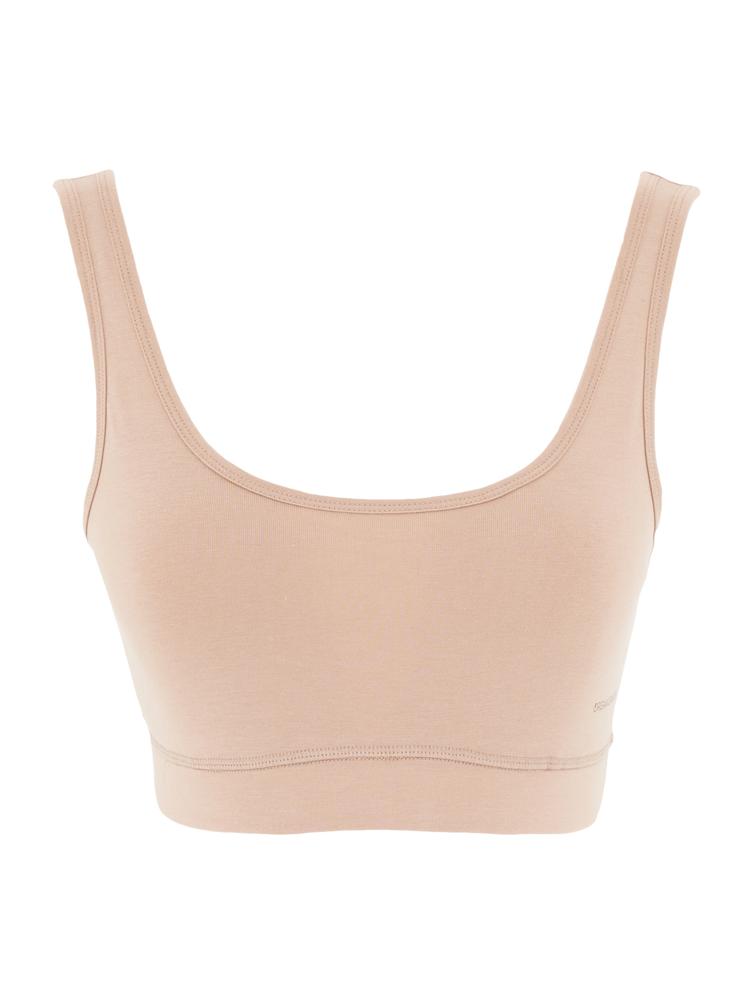 Organication Bralette Bra in Beige: front