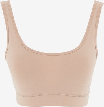 Organication Bralette Bra in Beige: front