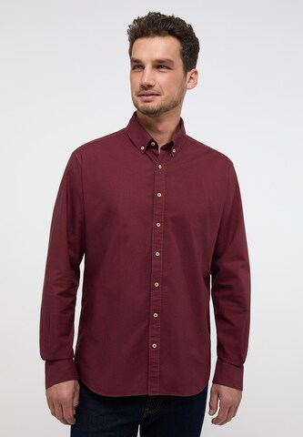 ETERNA Regular fit Overhemd 'Even' in Rood: voorkant