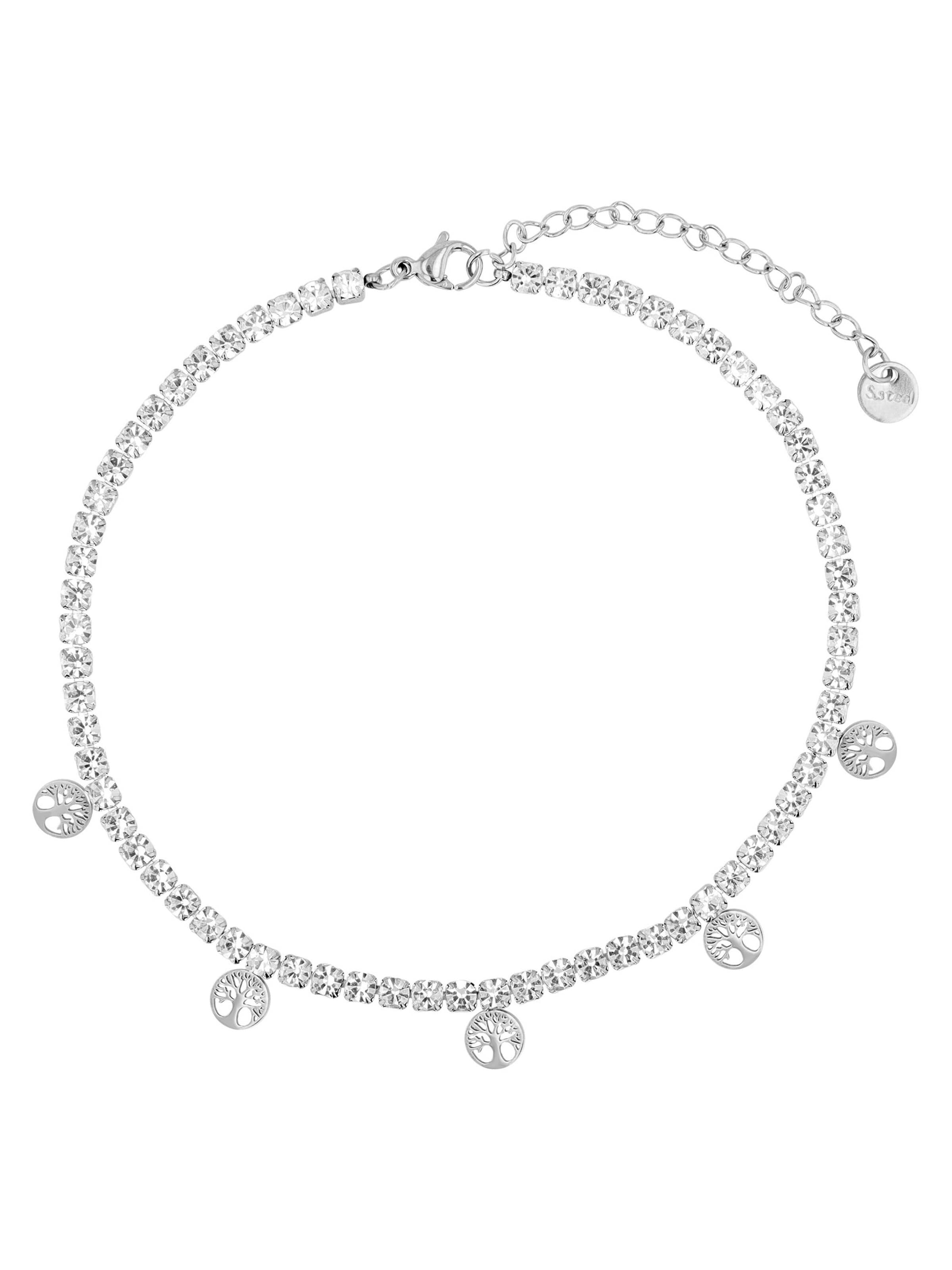 Akzent Fußschmuck 'Fidelia, langlebig'‌‌‌‌‌ in Silber: Vorderseite