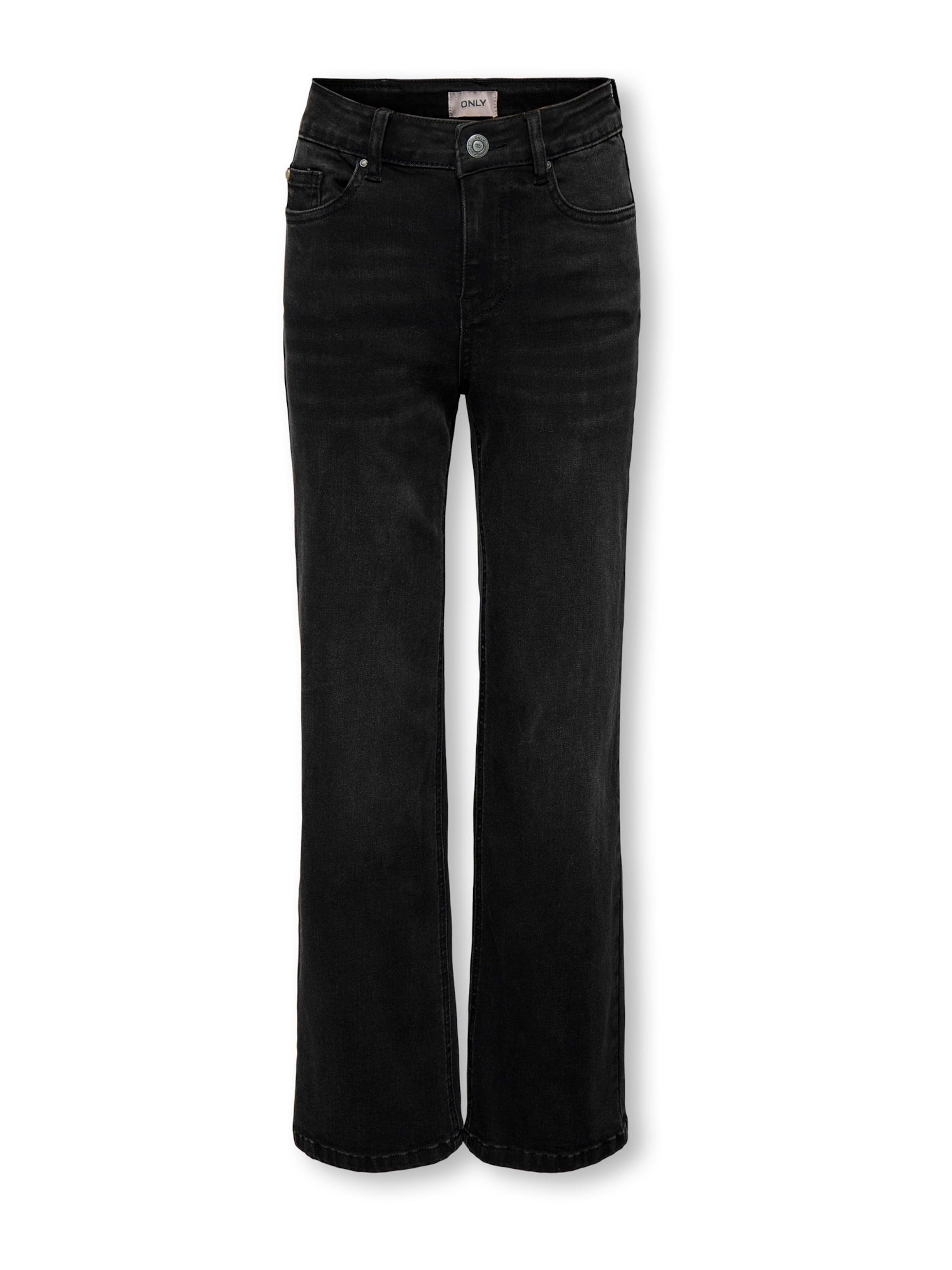 ONLY GIRLS Wide leg Jeans 'KOGJUICY-WAUW' i svart: framsida