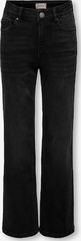ONLY GIRLS Wide leg Jeans 'KOGJUICY-WAUW' i svart: framsida