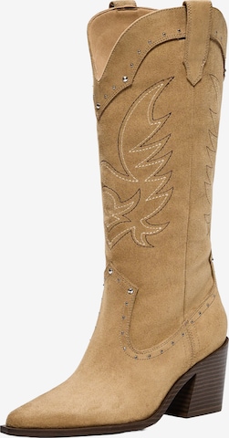 Bershka Cowboy saappaat värissä beige: etupuoli