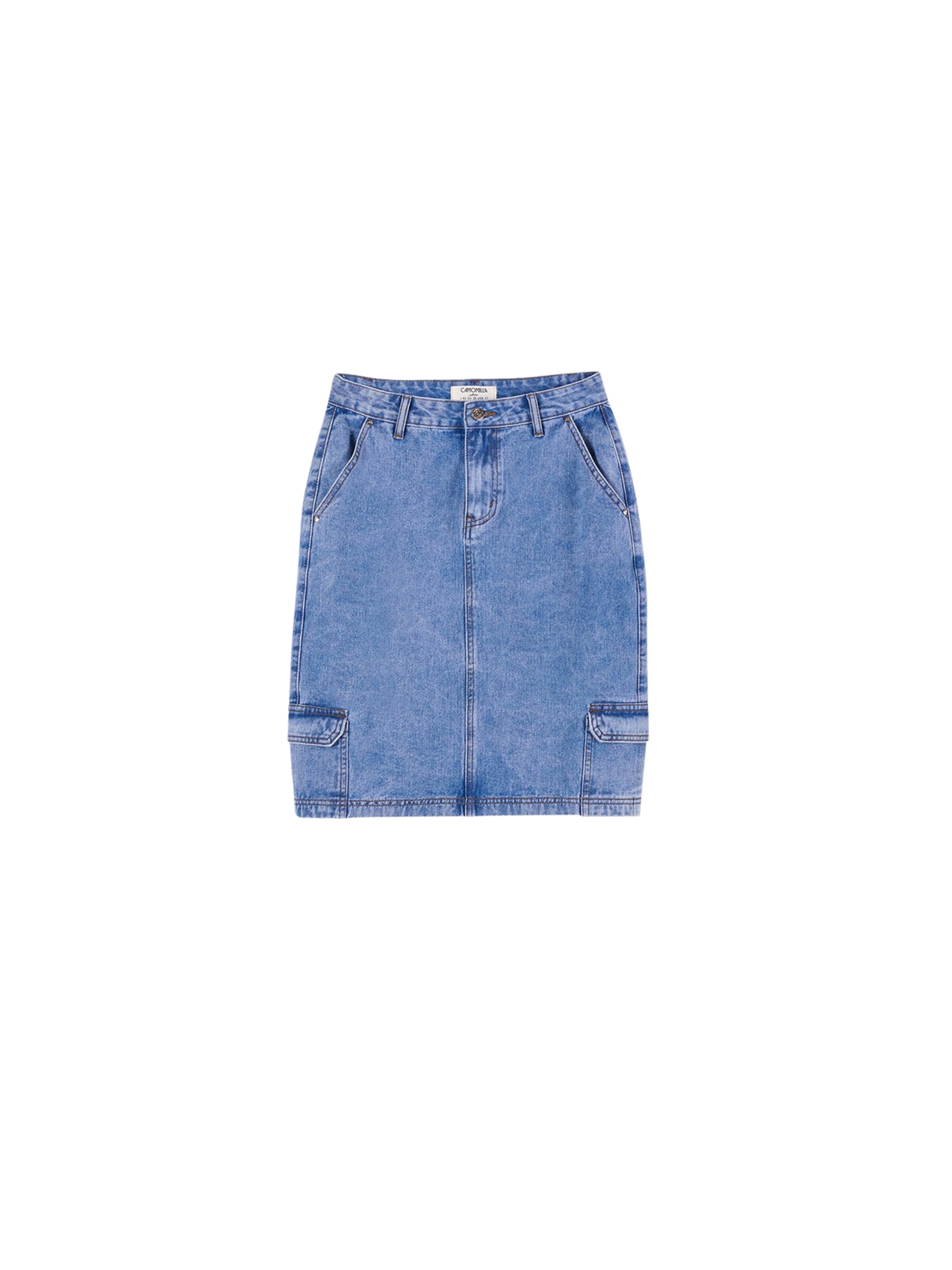 Jupe Camomilla Italia en bleu : devant