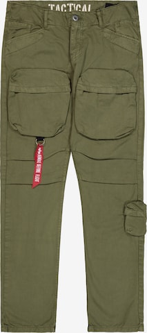 ALPHA INDUSTRIES Tapered Gargohousut 'Tactical' värissä vihreä: etupuoli
