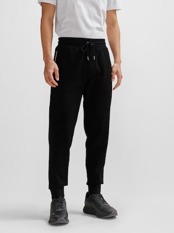 BOSS Green Regular Pants ' Lamont ' in Black: front