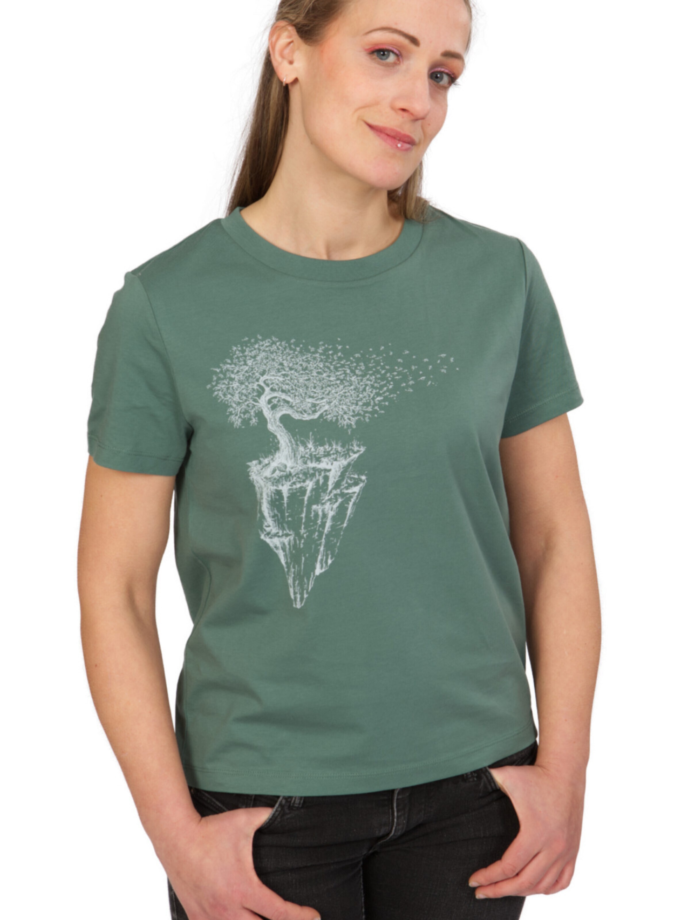 Life-Tree Shirt 'Green Bay Maple Island'‌‌‌‌‌ in Blau: Vorderseite
