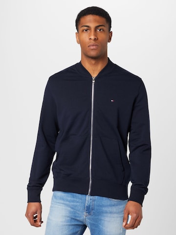 TOMMY HILFIGER - Sudadera con cremallera en azul: frente