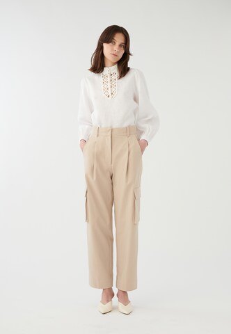 Dea Kudibal Loose fit Pleat-front trousers 'Caritadea ' in Beige