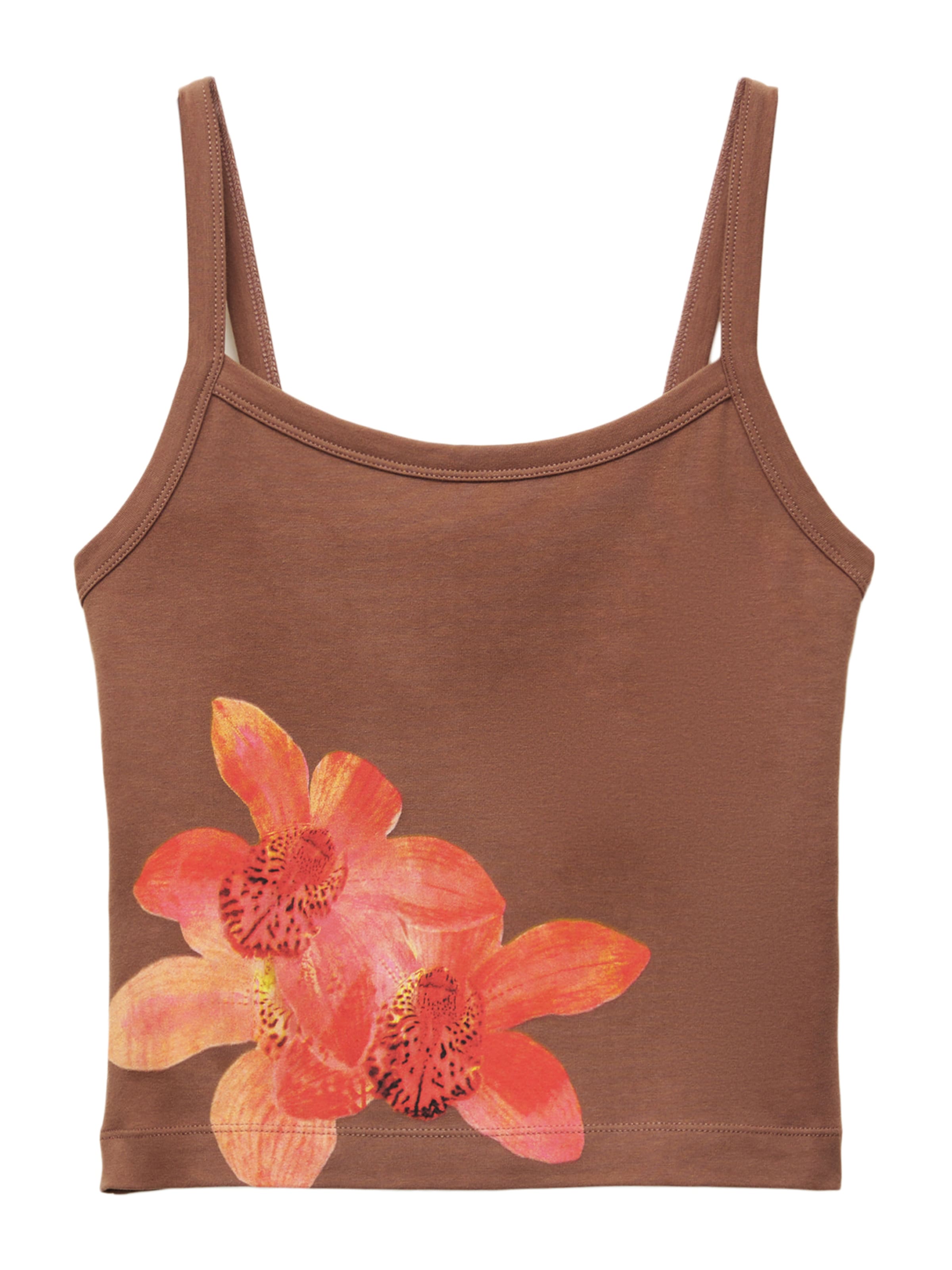 Pull&Bear Top w kolorze brązowy: przód