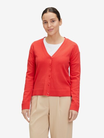 Betty Barclay Gebreid vest in Rood: voorkant