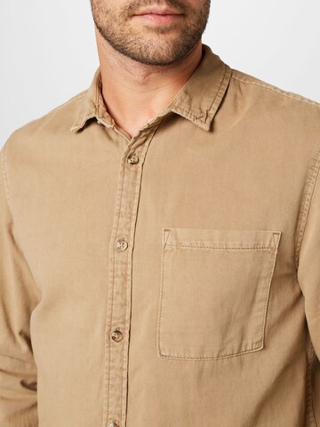 Cotton On Regular fit Button Up Shirt 'CAMDEN' in Beige