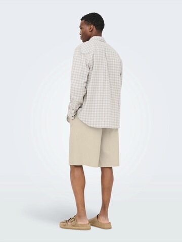 Only & Sons Wide leg Trousers 'ONSDAVES' in Grey