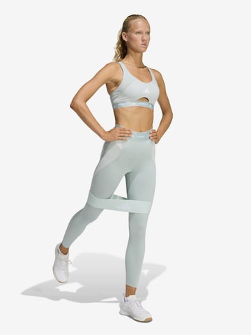 ADIDAS PERFORMANCE Skinny Urheiluhousut värissä vihreä: etupuoli