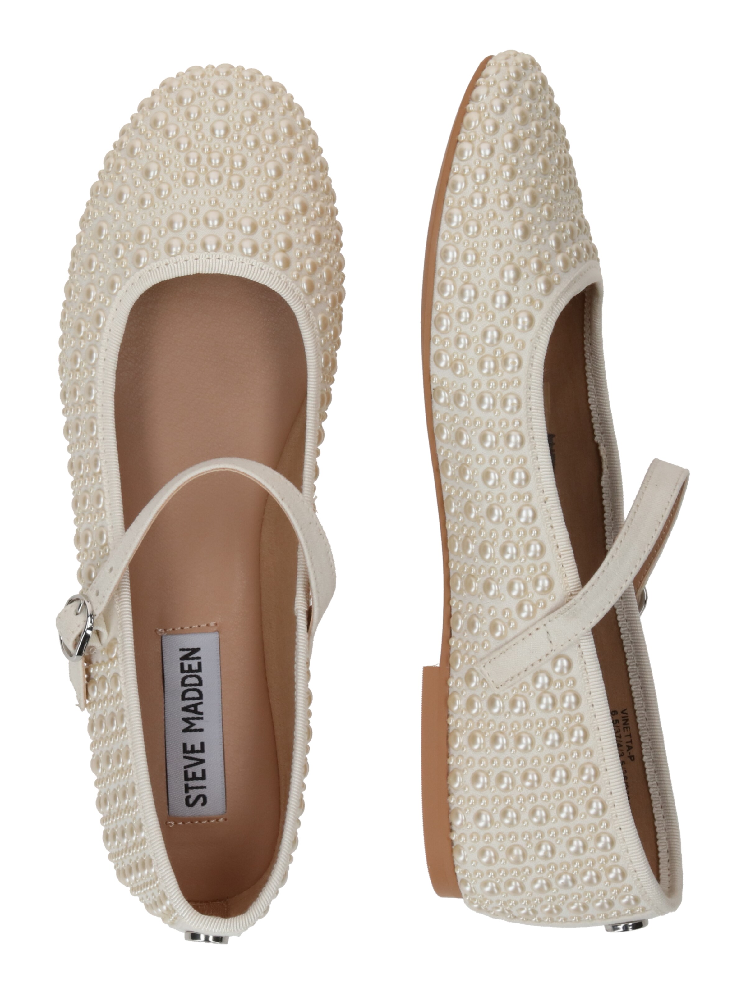 STEVE MADDEN Strap ballerina 'Vinetta' in White