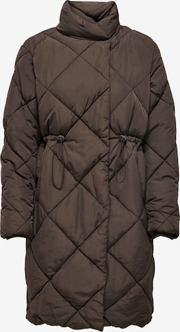 JDY Winter Coat in Brown: front