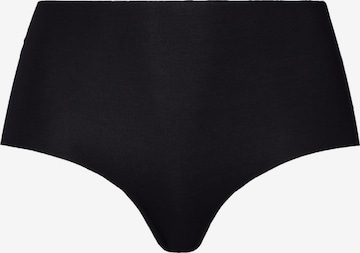 Hanro Maxislip ' Invisible Cotton ' in Schwarz: Vorderseite