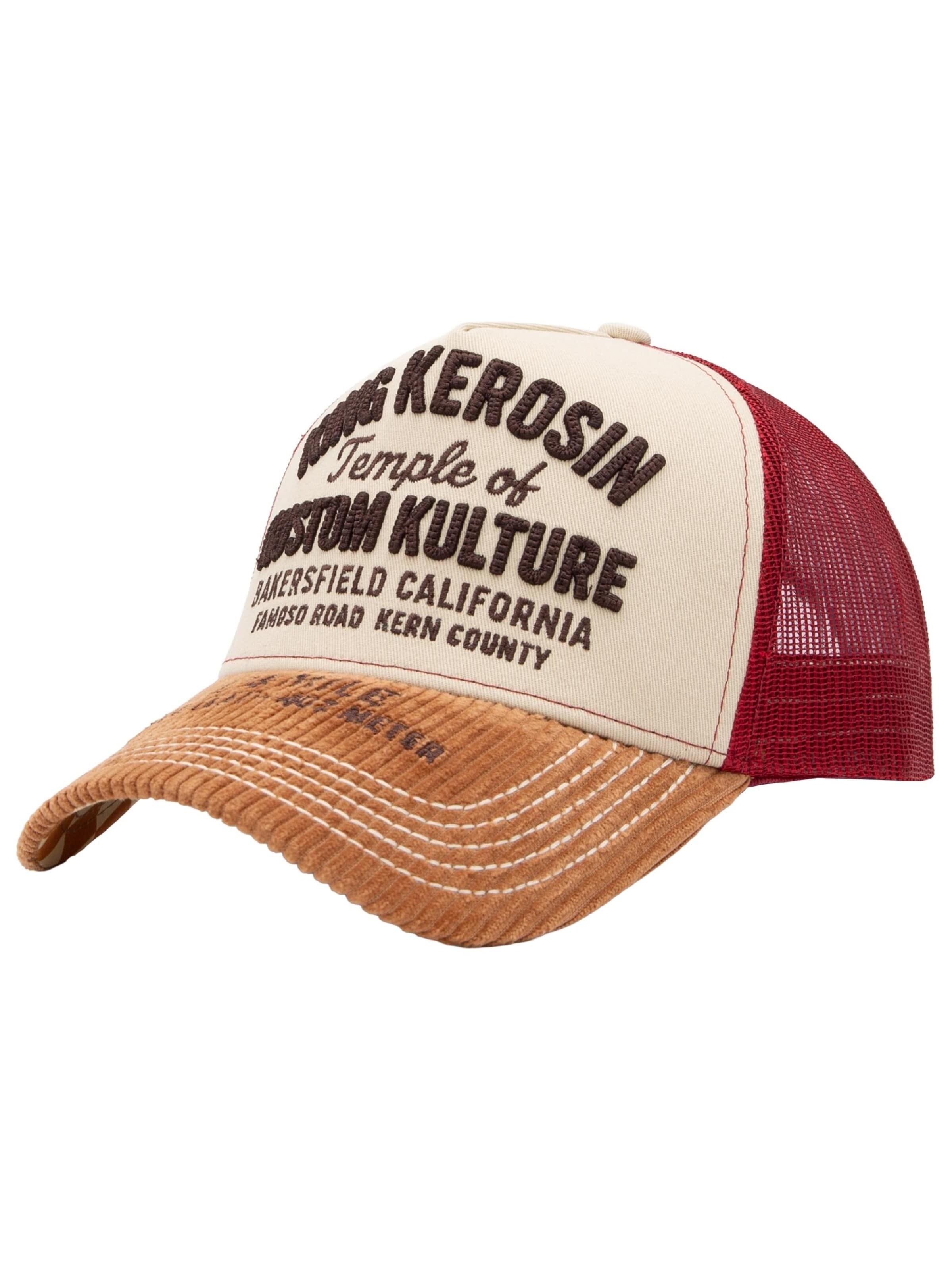King Kerosin Cap 'Temple of Kustom Kulture' in White: front