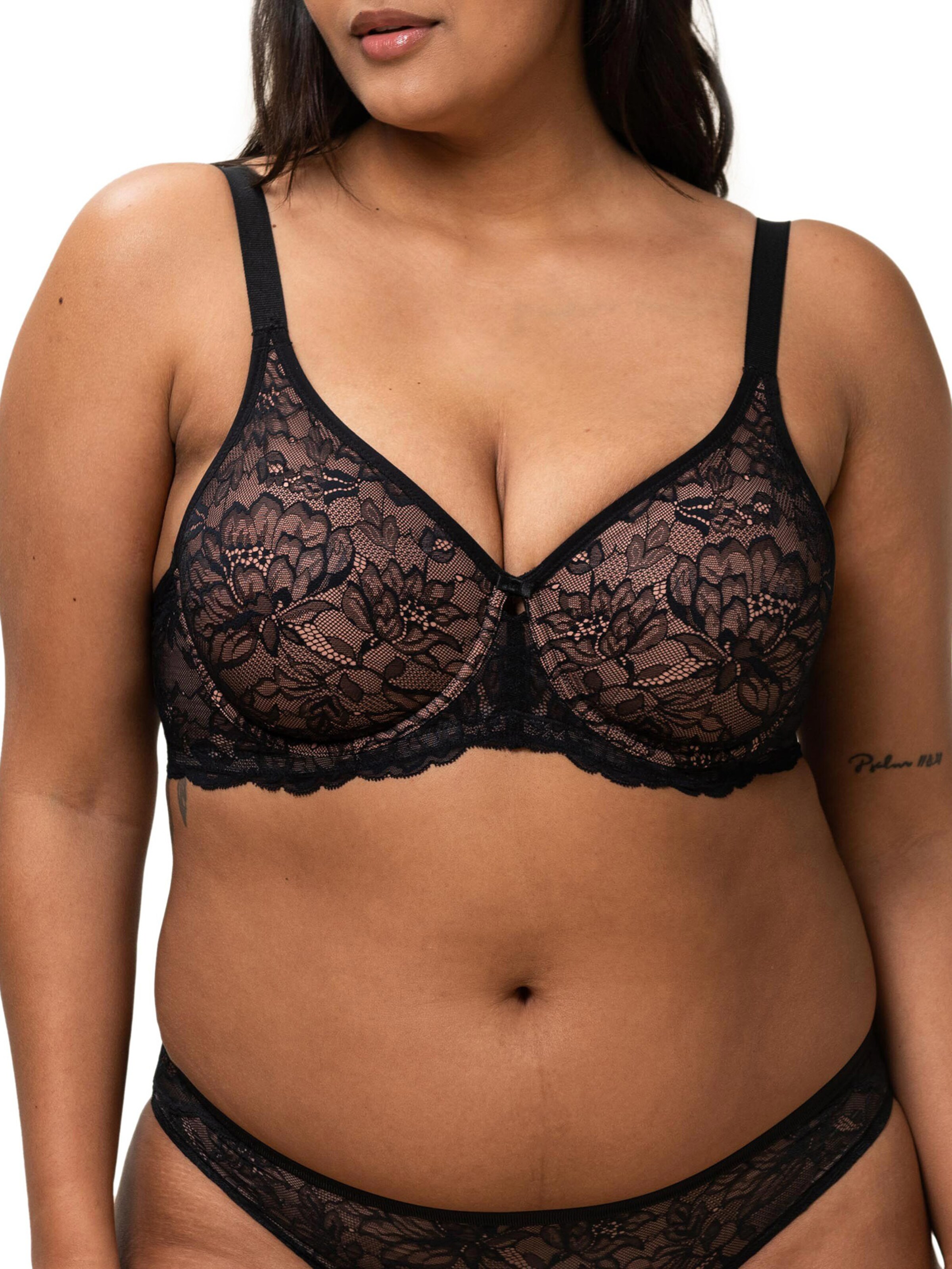 T-shirt Reggiseno 'Amourette Charm' di TRIUMPH in nero: frontale