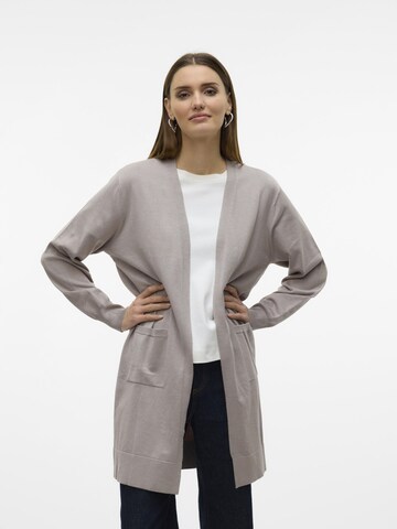 VERO MODA Strickjacke 'SILJE' in Grau: Vorderseite