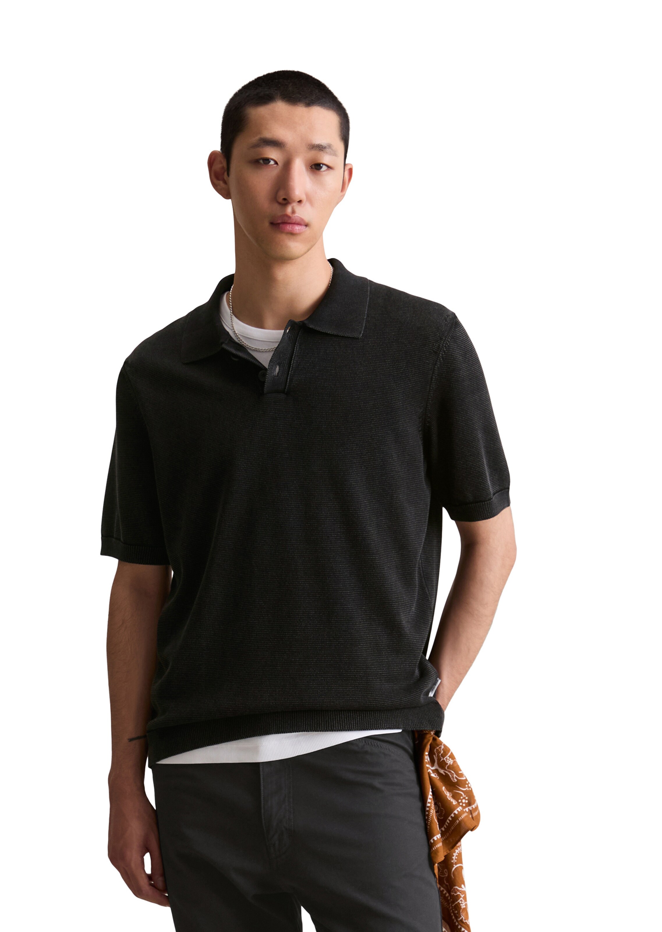 Marc O'Polo DENIM Shirt in Zwart: voorkant