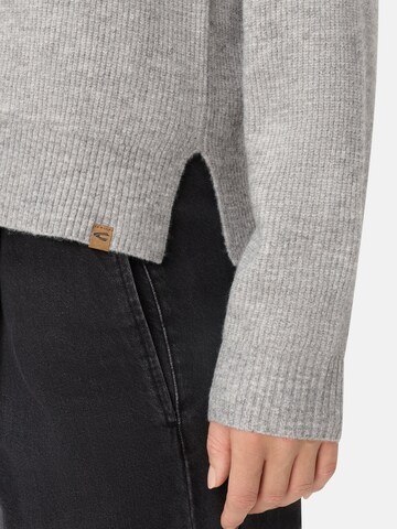 CAMEL ACTIVE Strickpullover mit Kapuze in Grau