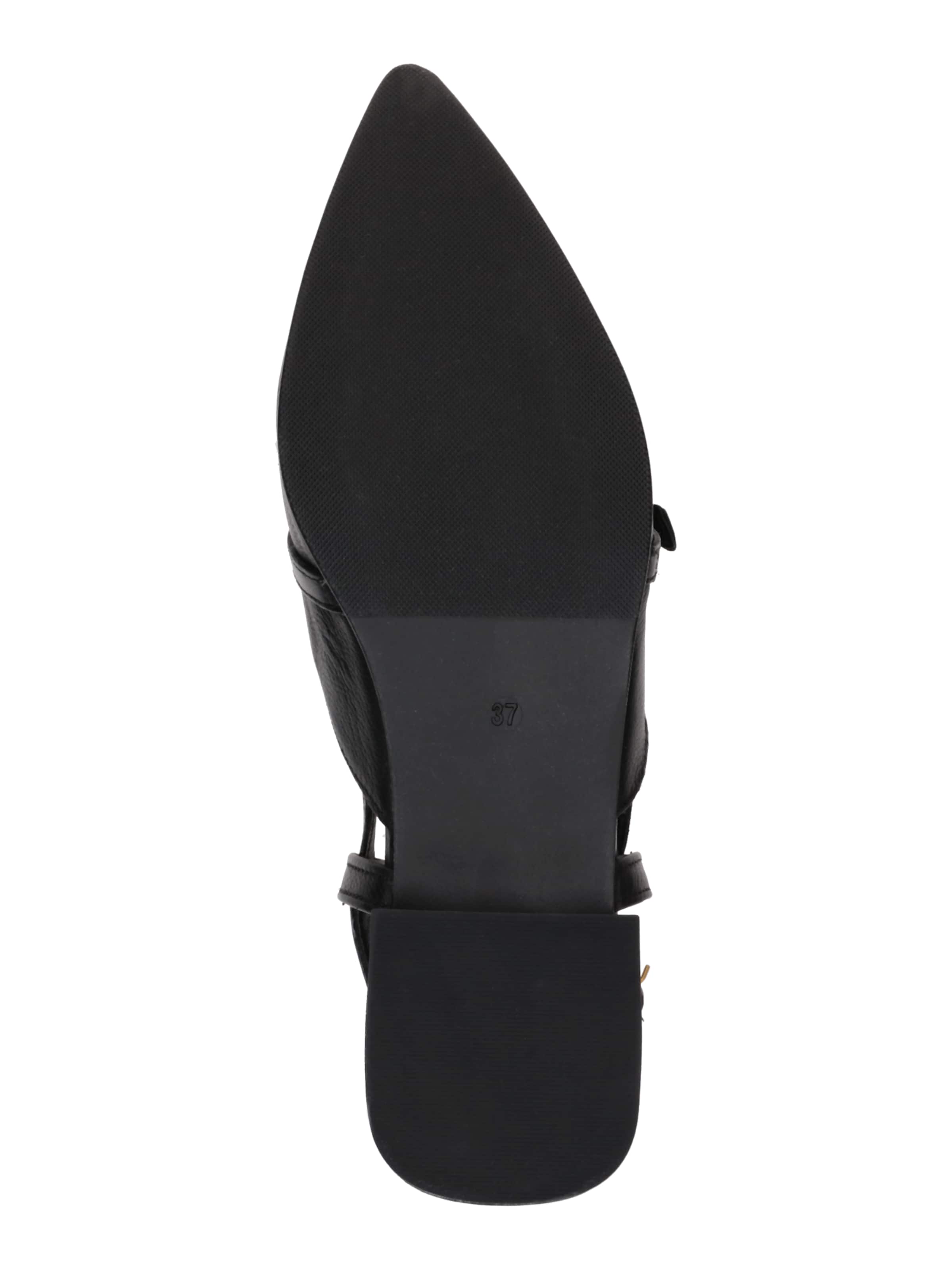 Balerini cu curea glezna 'PORTOFINO' de la MJUS pe negru