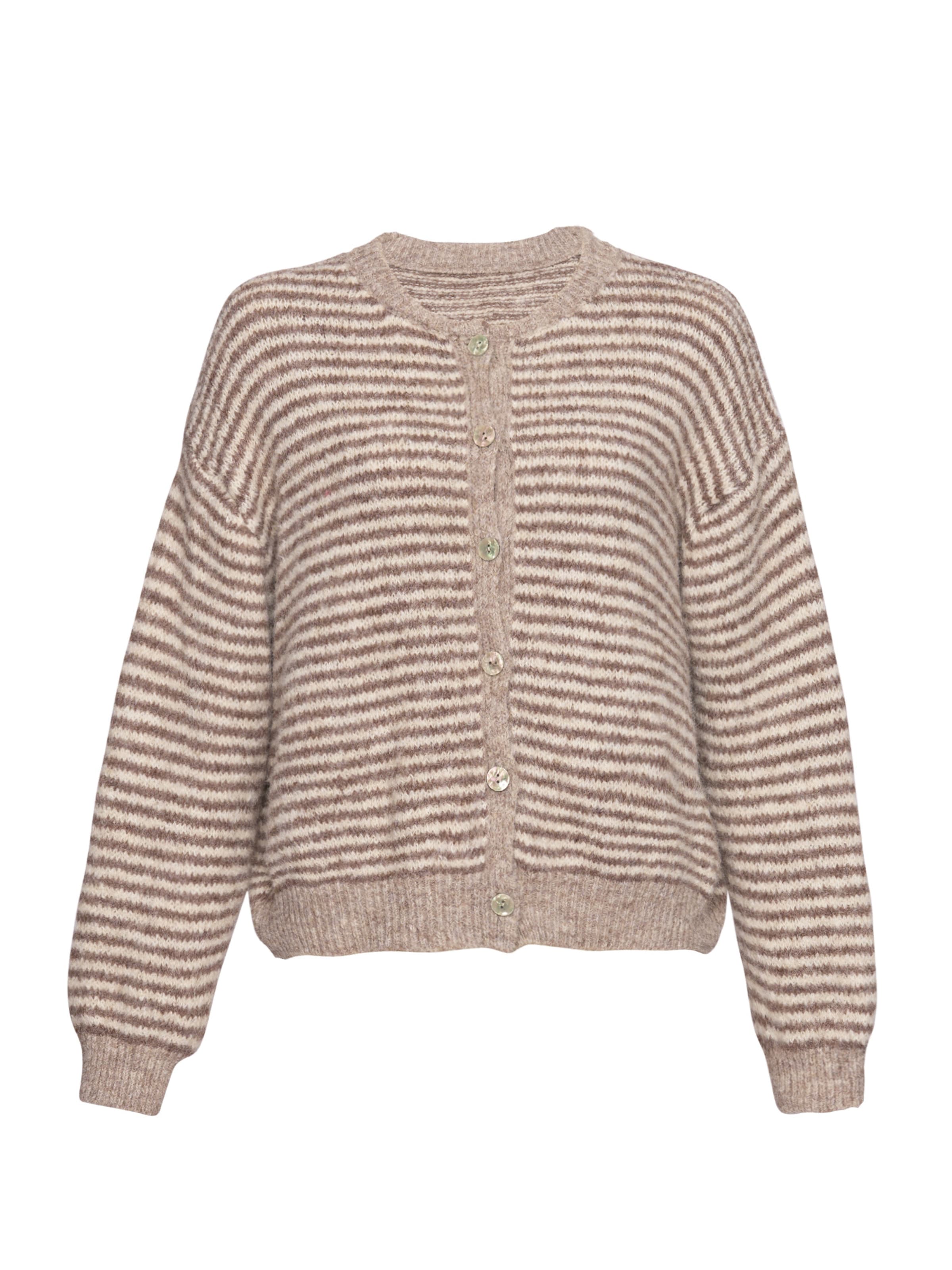 Lilavie Strickjacke ' Patii ' in Beige: Vorderseite