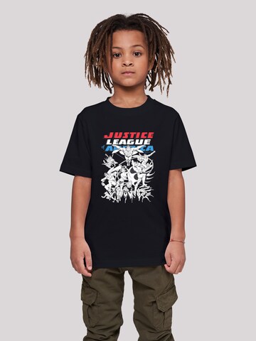 T-Shirt 'DC Comics Justice League Superhelden Mono Action Pose' F4NT4STIC en noir : devant