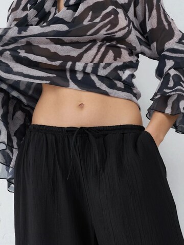 Busem Wide Leg Hose in Schwarz