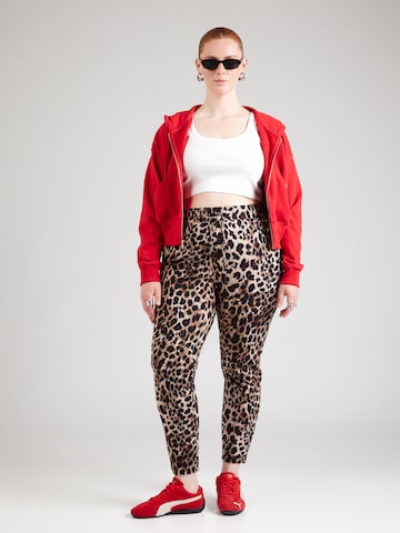ONLY Carmakoma Слим Штаны 'CARGOLDTRASH CLASSIC' в Коричневый