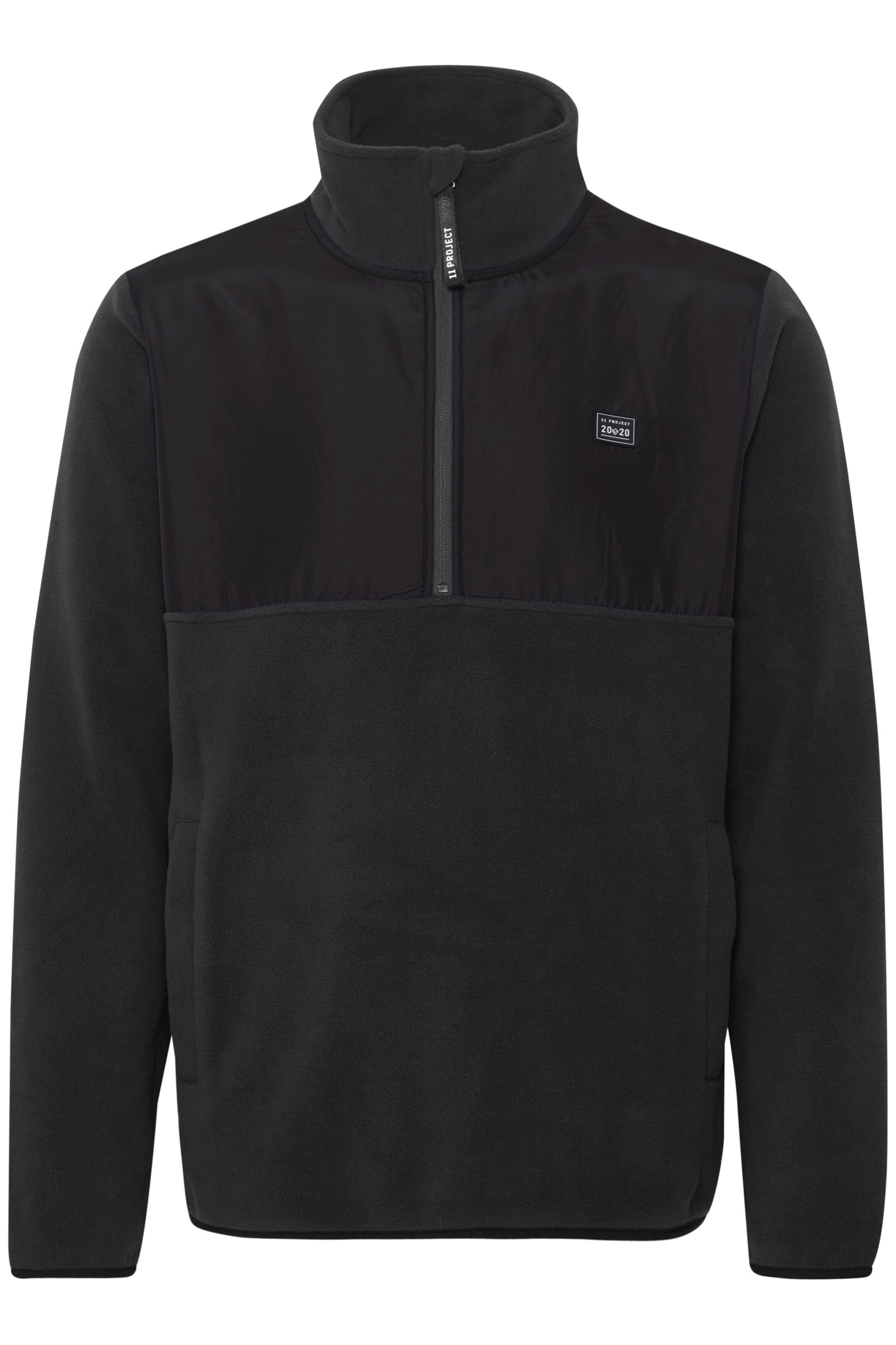 11 Project Fleecejacke 'Delmer' in Grau: Vorderseite