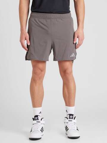 ADIDAS PERFORMANCE Regular Sportbroek 'D4T' in Grijs: voorkant