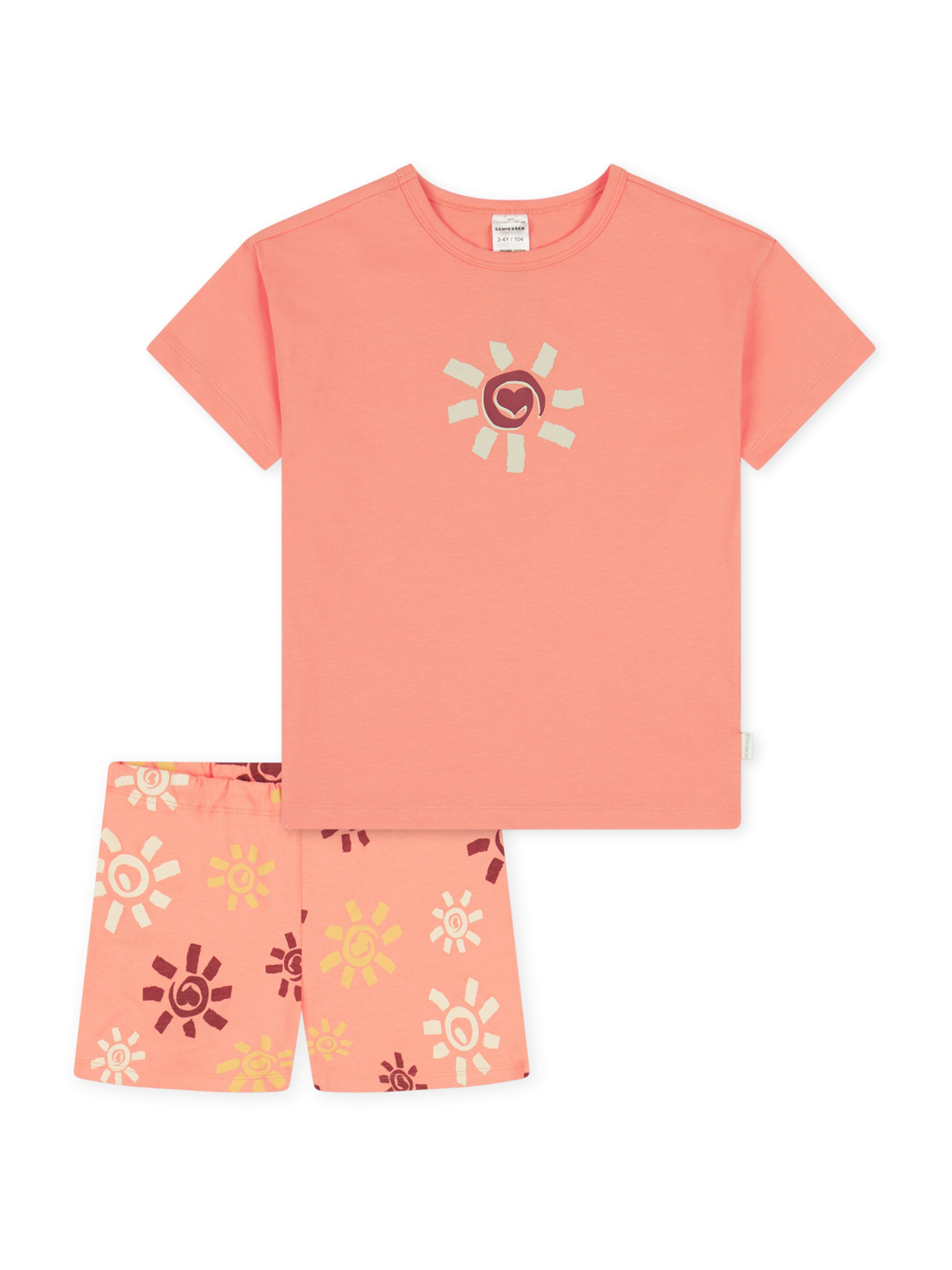 Pyjama ' Natural Cotton ' SCHIESSER en orange : devant