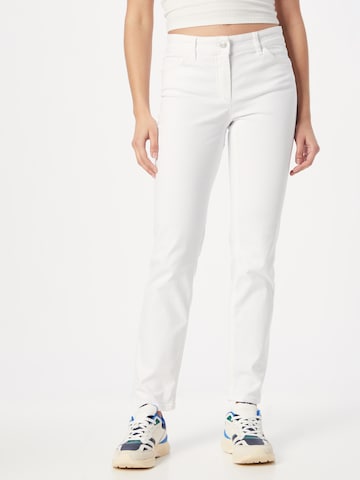 Coupe slim Jean GERRY WEBER en blanc : devant