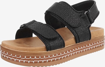 Ital-Design Sandale in Schwarz: Vorderseite