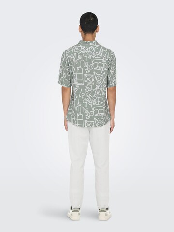 Only & Sons Slim fit Overhemd 'ONSBud' in Groen