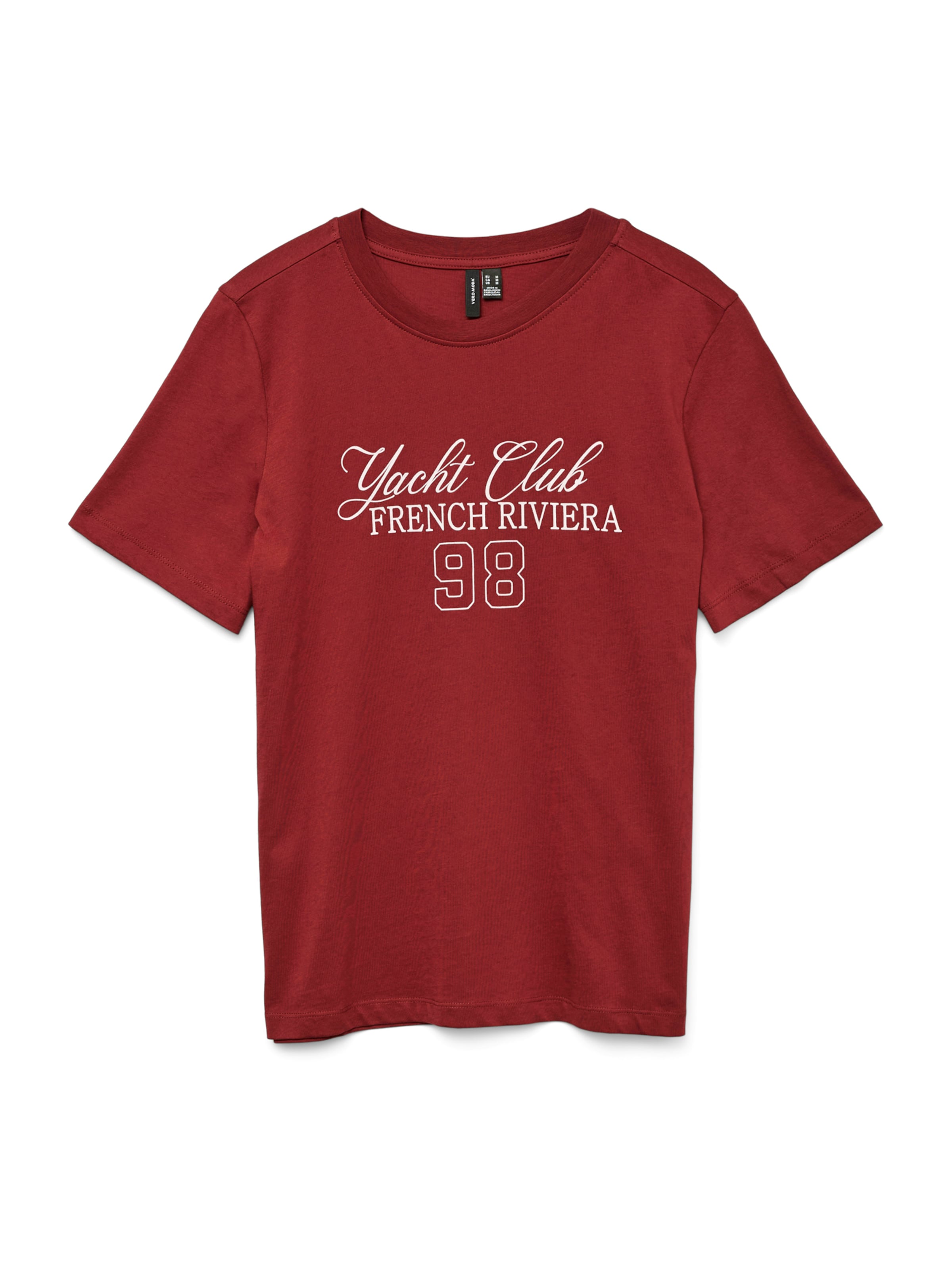 VERO MODA T-shirt 'VMABY PAULINA' i röd: framsida