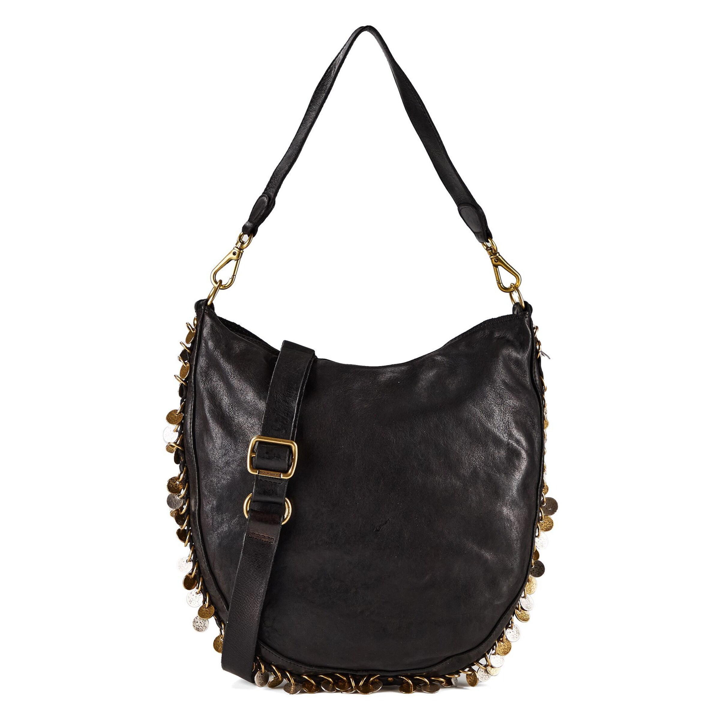 Campomaggi Schoudertas 'Gianna' in Zwart: voorkant