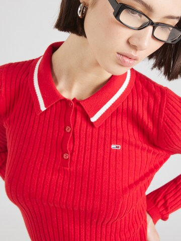 Tommy Jeans Kampsun 'ESSENTIAL', värv punane