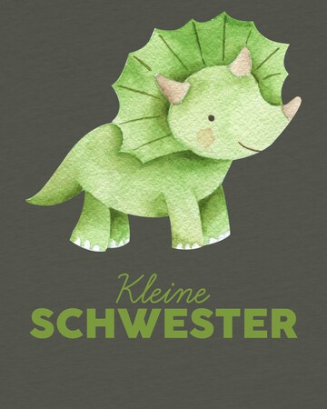T-Shirt 'Dinosaurier 01 Kleine Schwester' watabout.kids en vert