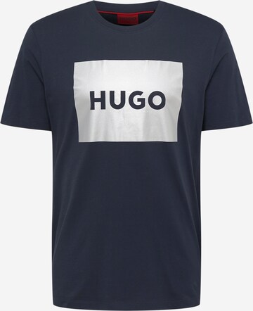 HUGO Μπλουζάκι 'Dulive' σε μπλε: μπροστά