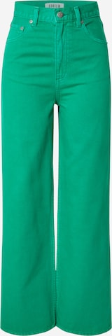 EDITED Wide leg Jeans 'Avery' in Groen: voorkant