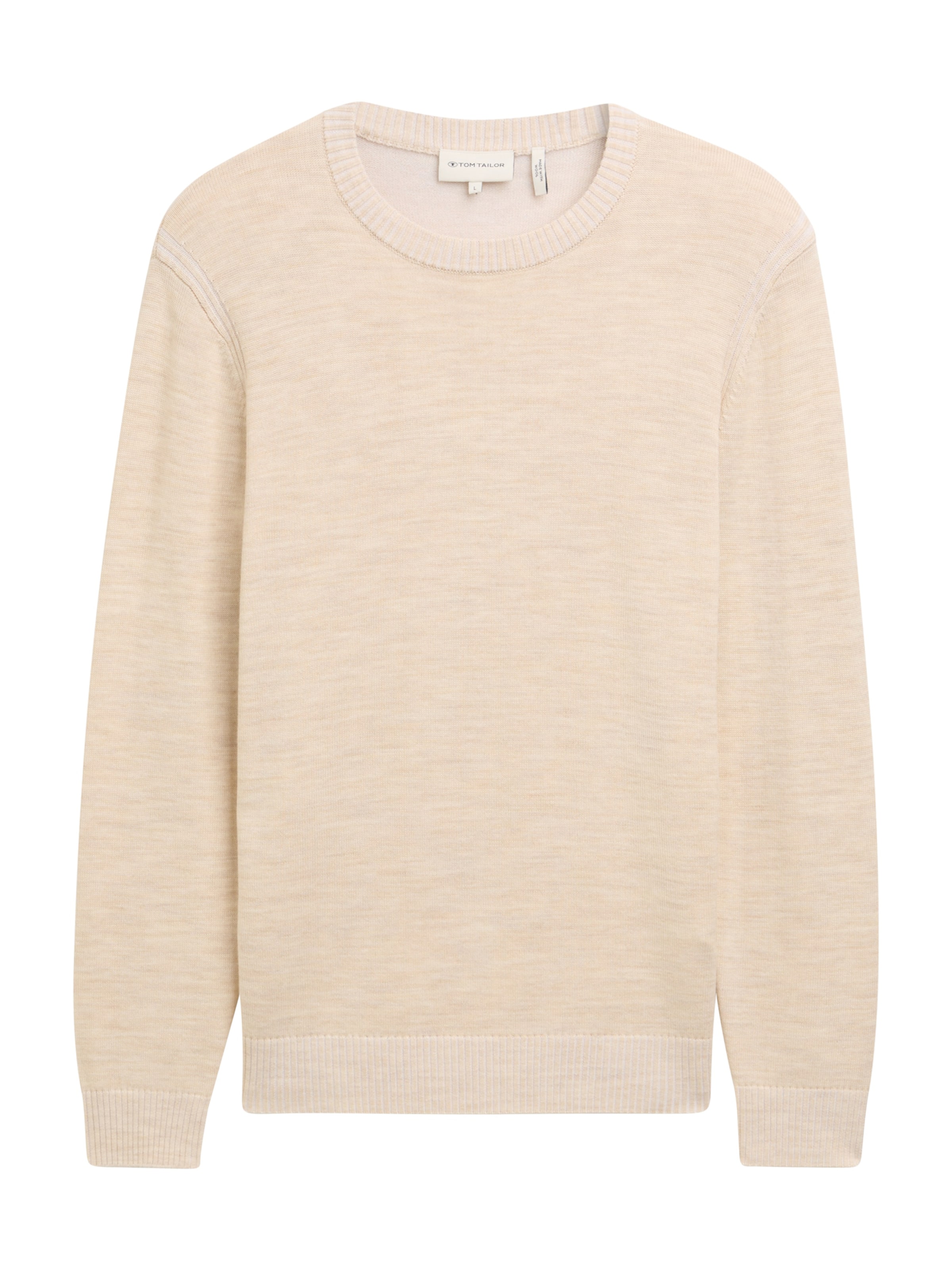 TOM TAILOR Pulover | bež barva: sprednja stran
