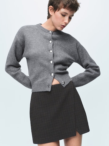 MANGO Knit cardigan 'FELIPE' in Grey: front