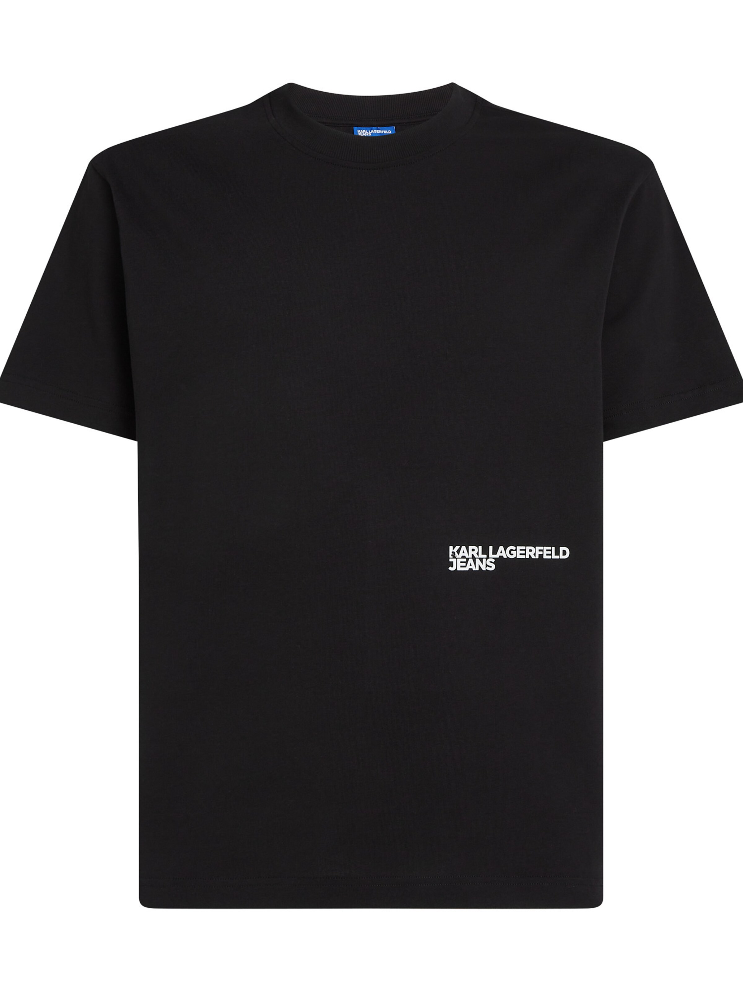 KARL LAGERFELD JEANS Тениска в черно: отпред
