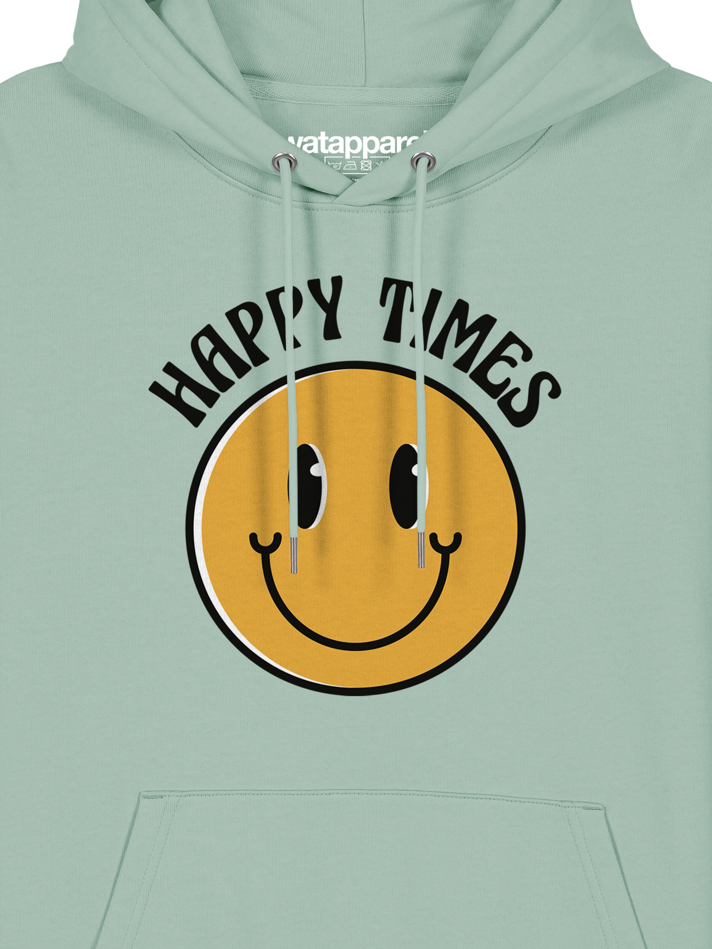 Watapparel Sweatshirt ' Happy times smiley emoji ' in Groen