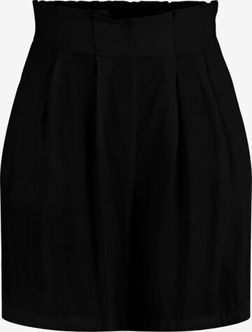 PIECES Kalhoty se sklady v pase 'Vynwen' – černá: přední strana
